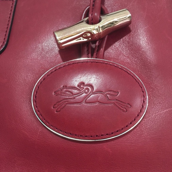 * LONGCHAMP * Elegant Roseau Heritage Red Leather Tote Bag - Picture 2 of 8